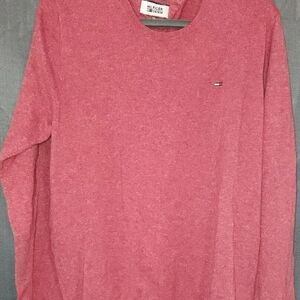 Tommy Hilfiger Red Sweatshirt Relaxed Fit Crew Neck